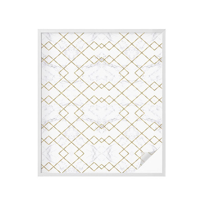 Film adhésif pour vitrage dépoli vitrail Lignes géométriques