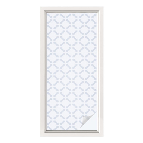 Sticker fenêtre vitrail adhésif Élégance géométrique