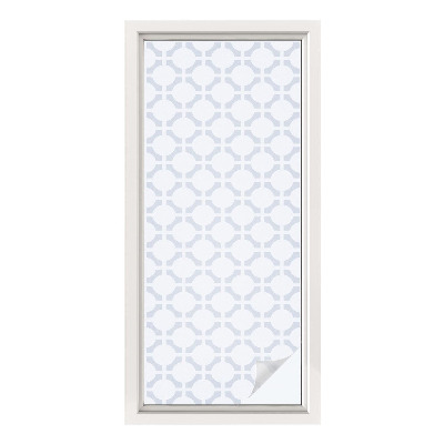 Sticker fenêtre vitrail adhésif Élégance géométrique