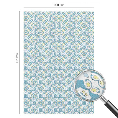 Film adhésif pour vitrage dépoli vitrail Rosettes géométriques