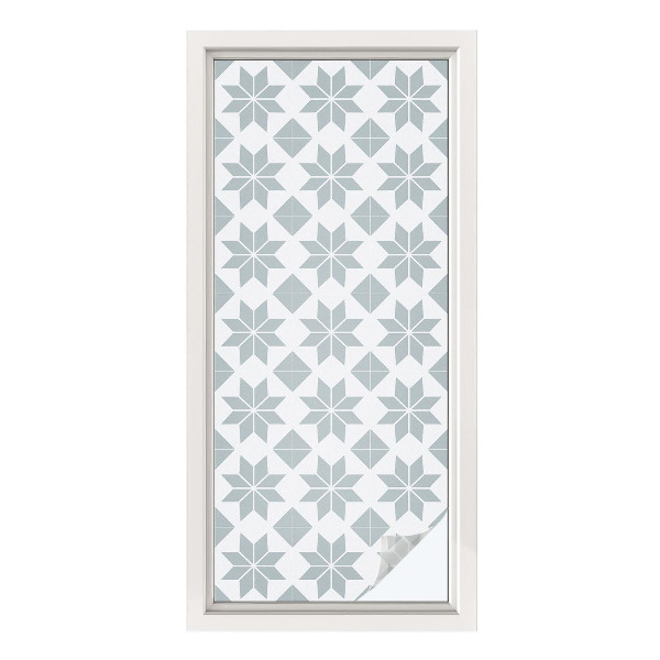 Film solaire fenêtre décoratif aspect vitrail étoiles géométriques