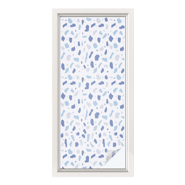 Sticker fenêtre vitrail adhésif Motifs bleus