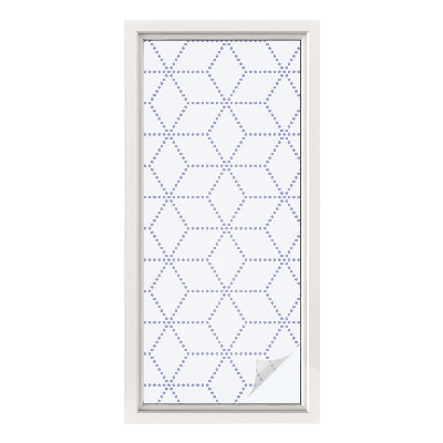 Film adhésif pour vitrage dépoli vitrail losanges violets