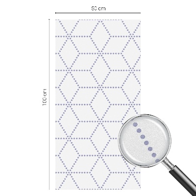 Film adhésif pour vitrage dépoli vitrail losanges violets