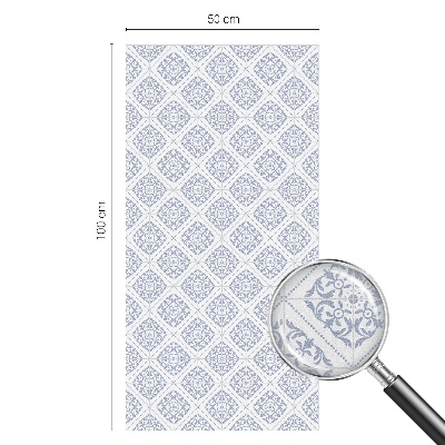 Film adhésif pour vitrage dépoli vitrail Rosettes délicates