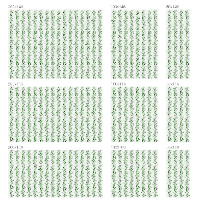 Sticker fenêtre vitrail adhésif guirlandes vertes