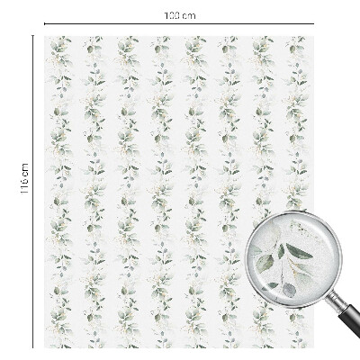 Film adhésif pour vitrage dépoli vitrail charme des plantes