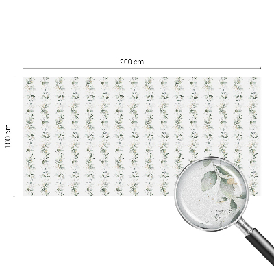 Film adhésif pour vitrage dépoli vitrail charme des plantes