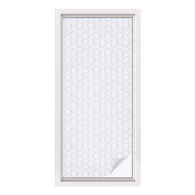 Sticker fenêtre vitrail adhésif formes géométriques