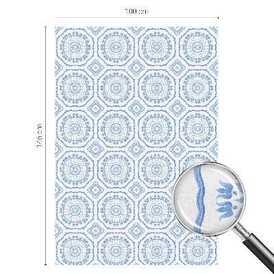 Film adhésif pour vitrage dépoli vitrail ornements floraux