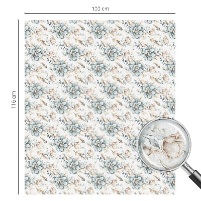 Film adhésif pour vitrage dépoli vitrail élégance florale