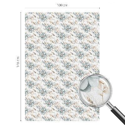 Film adhésif pour vitrage dépoli vitrail élégance florale