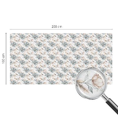 Film adhésif pour vitrage dépoli vitrail élégance florale