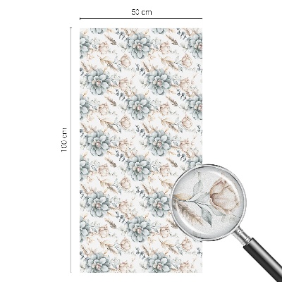 Film adhésif pour vitrage dépoli vitrail élégance florale