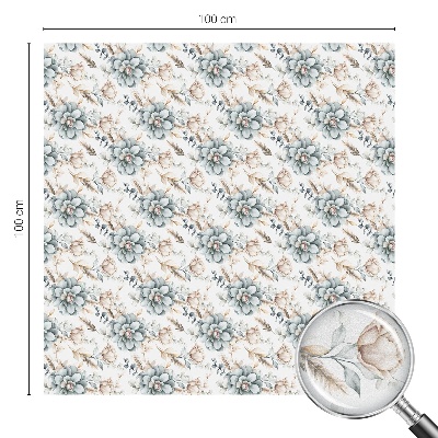 Film adhésif pour vitrage dépoli vitrail élégance florale