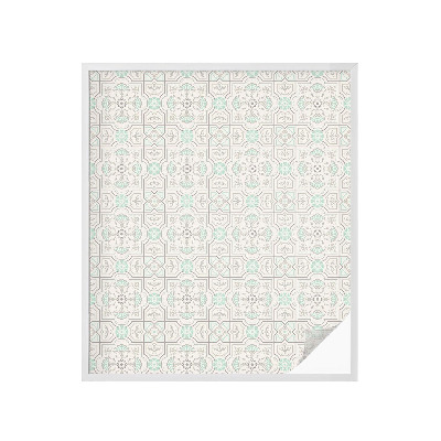 Sticker fenêtre vitrail adhésif Carreaux floraux