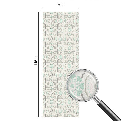 Sticker fenêtre vitrail adhésif Carreaux floraux