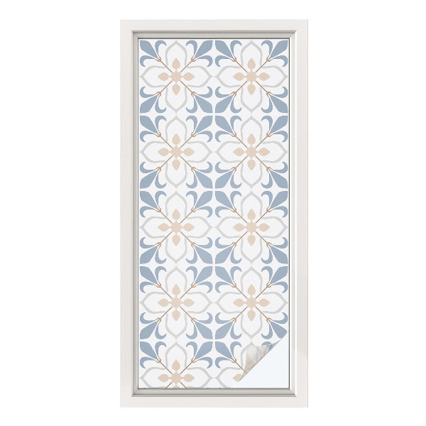 Film adhésif pour vitrage dépoli vitrail beauté florale