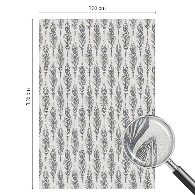 Film solaire fenêtre décoratif aspect vitrail Plumes élégantes