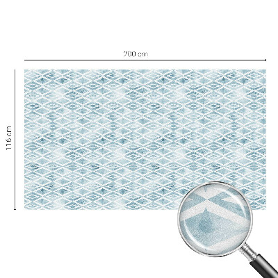 Film solaire fenêtre décoratif aspect vitrail Losanges bleus