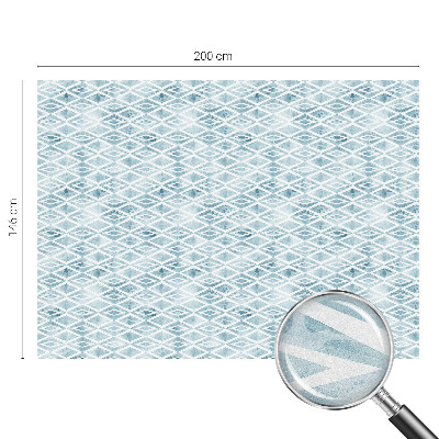 Film solaire fenêtre décoratif aspect vitrail Losanges bleus