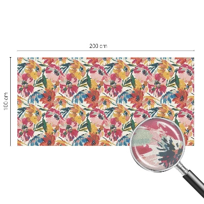 Film adhésif pour vitrage dépoli vitrail explosion de fleurs