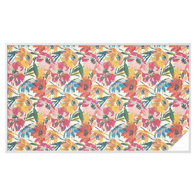 Film adhésif pour vitrage dépoli vitrail explosion de fleurs