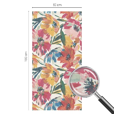 Film adhésif pour vitrage dépoli vitrail explosion de fleurs