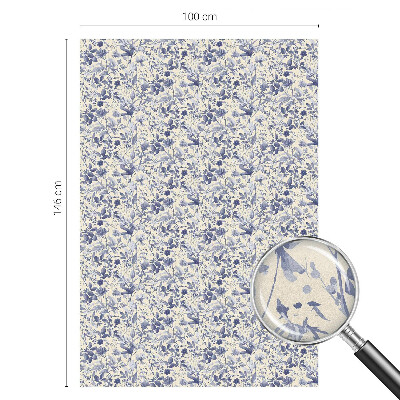 Sticker fenêtre vitrail adhésif symétrie florale