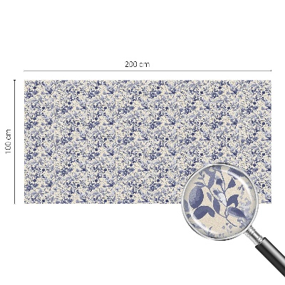 Sticker fenêtre vitrail adhésif symétrie florale