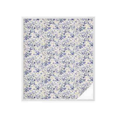 Sticker fenêtre vitrail adhésif symétrie florale