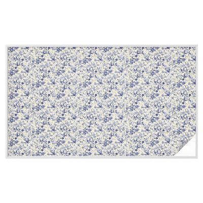 Sticker fenêtre vitrail adhésif symétrie florale