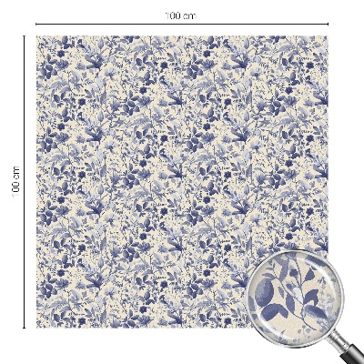 Sticker fenêtre vitrail adhésif symétrie florale