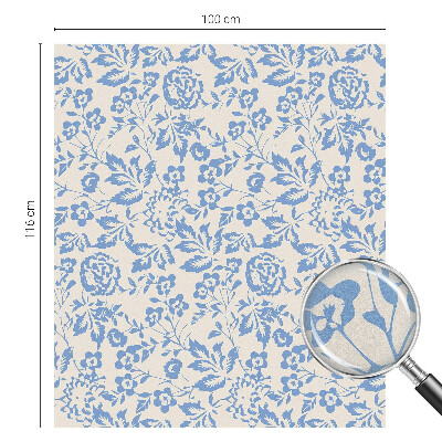 Film adhésif pour vitrage dépoli vitrail Fleurs feuilles