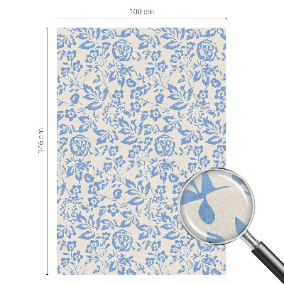 Film adhésif pour vitrage dépoli vitrail Fleurs feuilles