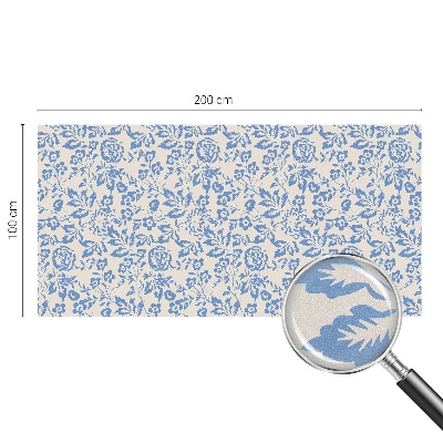 Film adhésif pour vitrage dépoli vitrail Fleurs feuilles