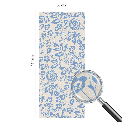 Film adhésif pour vitrage dépoli vitrail Fleurs feuilles