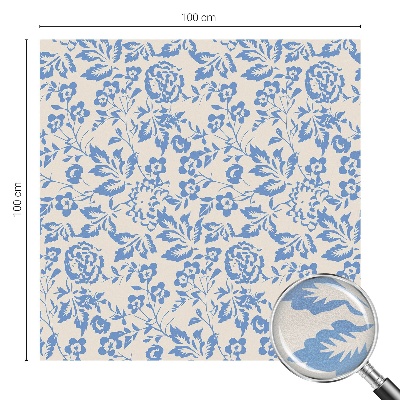 Film adhésif pour vitrage dépoli vitrail Fleurs feuilles