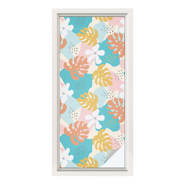 Film solaire fenêtre décoratif aspect vitrail Nature exotique