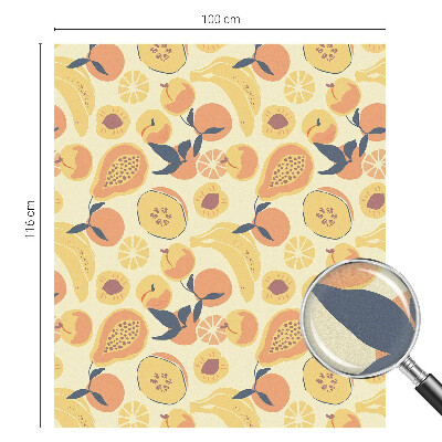 Sticker fenêtre vitrail adhésif Fruits juteux