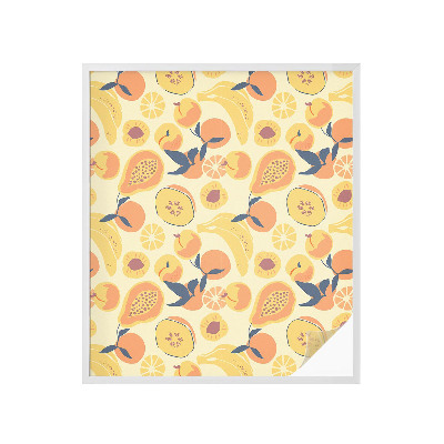 Sticker fenêtre vitrail adhésif Fruits juteux