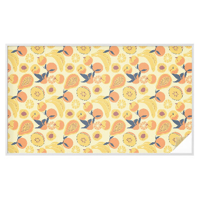 Sticker fenêtre vitrail adhésif Fruits juteux