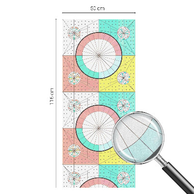 Film solaire fenêtre décoratif aspect vitrail Cercles géométriques