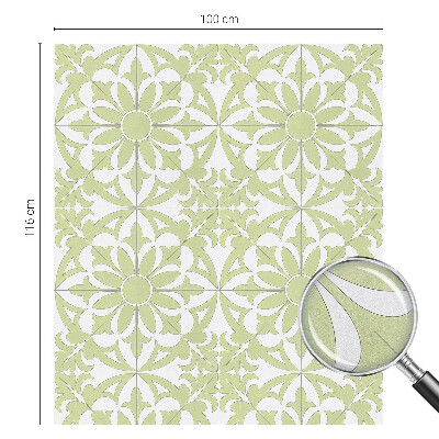 Film adhésif pour vitrage dépoli vitrail Ornement vert