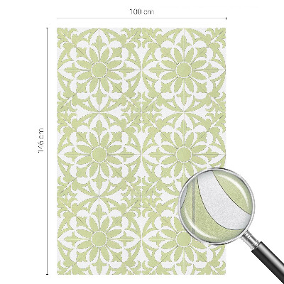 Film adhésif pour vitrage dépoli vitrail Ornement vert