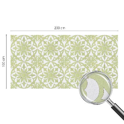 Film adhésif pour vitrage dépoli vitrail Ornement vert