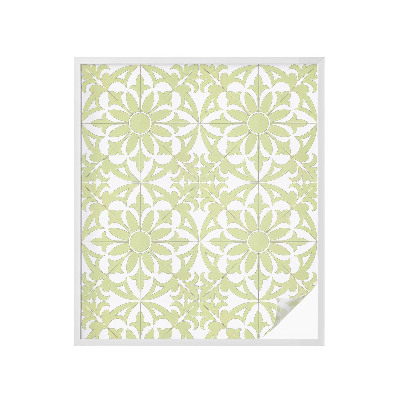 Film adhésif pour vitrage dépoli vitrail Ornement vert