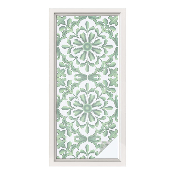 Film adhésif pour vitrage dépoli vitrail Feuilles vertes