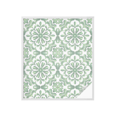 Film adhésif pour vitrage dépoli vitrail Feuilles vertes