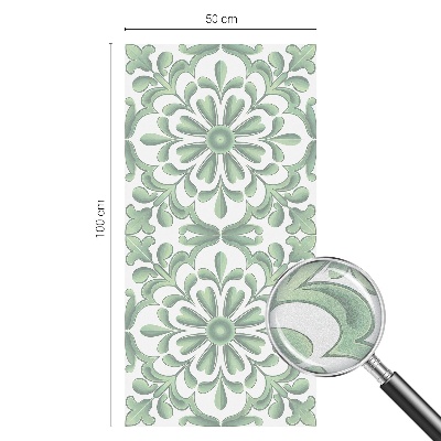 Film adhésif pour vitrage dépoli vitrail Feuilles vertes